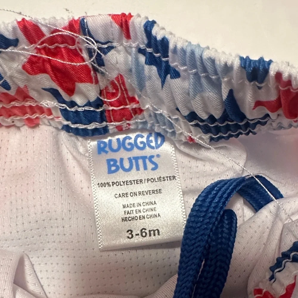 Star-Patterned Kids Swim Trunks